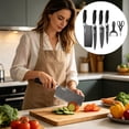 thumbnail image 6 of 6 Piece Kitchen Knife Set, Anti Rust Coating Stainless Steel Chef Knife Set, Knives Set For Kitchen With Scissors And Elegant Gift Box, 6 of 6