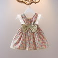 thumbnail image 2 of B91xZ Robes pour Filles Tout-Petits Manches Courtes Col Rond Robe Maxi, Bleu 12-18 Mois, 2 of 5