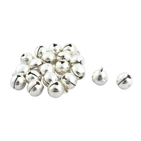 - Christmas Metal Jingle Bell Beads Jewellery Craft Silver Tone 8mm Dia 20pcs