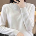 thumbnail image 4 of yillto Womens Mock Neck Sweater Soft Long Sleeve Warm Lightweight Undershirts Tops for Fall Winter, 4 of 6