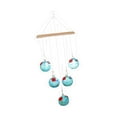 thumbnail image 2 of figatia Wind Chime Hummingbird Feeder Feeding Station Attracting Birds Garden Hanging Bird Feeder with Glass Balls for Park Yard Deck Light Blue, 2 of 8