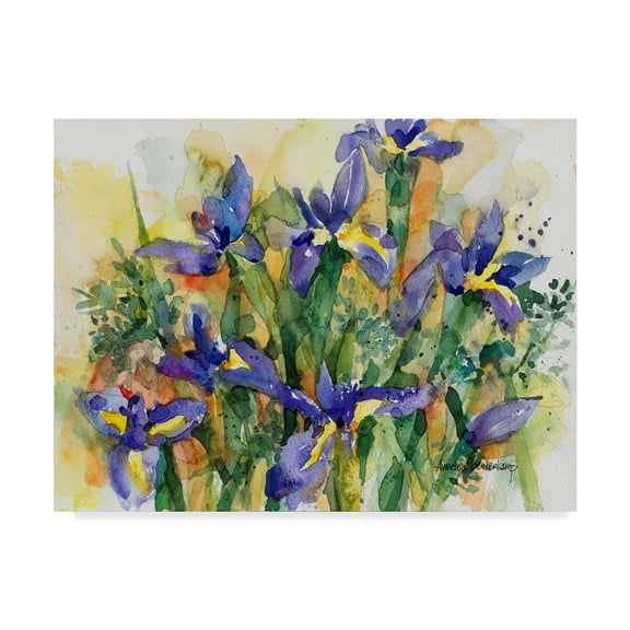 Trademark Fine Art 'Indelible Irises' Canvas Art by Annelein Beukenkamp