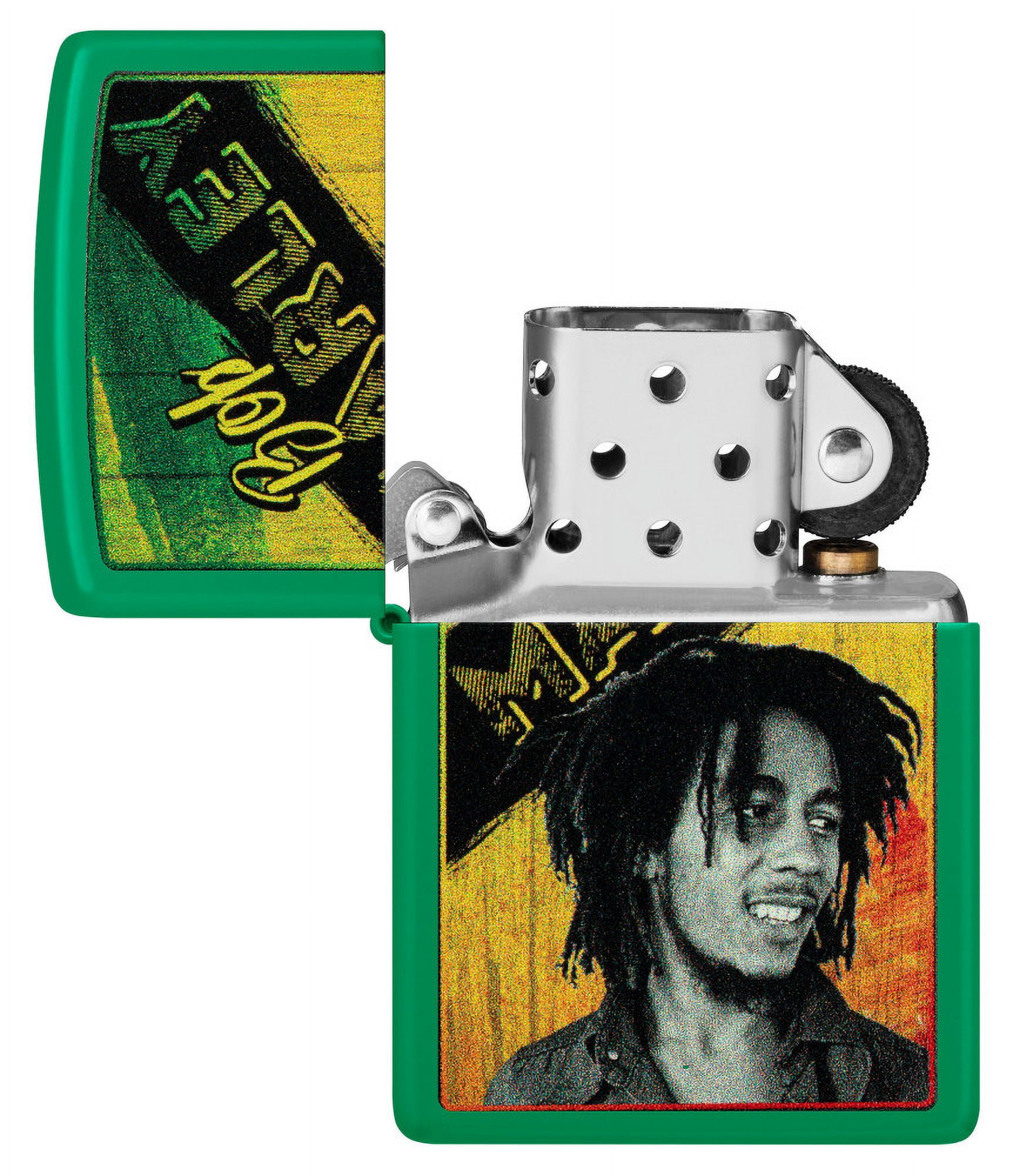 Zippo Bob Marley Grass Green Design Grass Green Matte Pocket Lighter