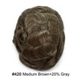 thumbnail image 3 of LYRICAL HAIR Toupee Hair for Men Thin Skin Mens Toupee Human Hair Replacement System 7"X9" All Poly Mens Hairpiece PU Injected Mens Wig Units, 3 of 7