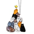 thumbnail image 1 of Gatos navideños, árbol de Navidad, atrapasoles, decoraciones navideñas para ventana, lindo regalo navideño, decoración navideña, decoración colgante para ventana interior, paisaje de gato., 1 of 2