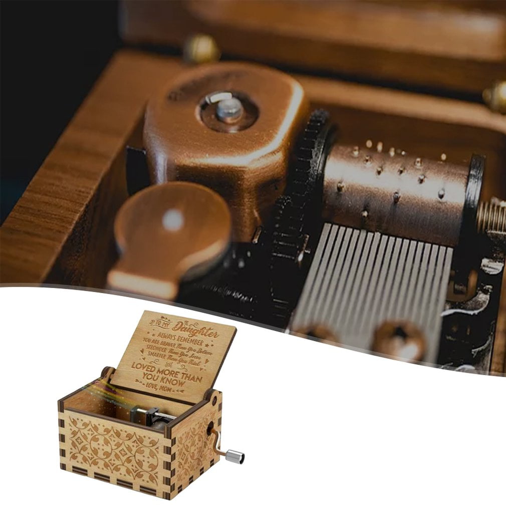 1 Pcs Wooden Music Box Musical Case Toys Kids Gifts Tool Wooden Hand