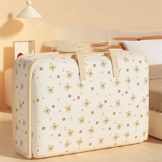 Stripe Large Capacity Fabric Moving Bag To Organize Quilts Clothes Daily Necessities Etc