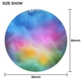 thumbnail image 6 of Rainbow Tie Dye Cloud Pattern Round Tablecloth 60"x60",Wrinkle Wipeable Table Cloth for Kitchen Dining Room Picnic Patio Party, 6 of 6