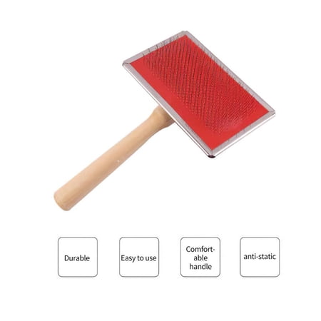 Picture of Pet Comb with Wooden Handle Anti-static Pet Slicker Brush Hair Removal ...