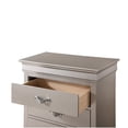 thumbnail image 6 of Contemporary Home Living 5-Drawer Wooden Bedroom Chest - 48" - Silver, 6 of 6