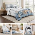 thumbnail image 6 of Full Quilt Set 78''x90'', Blue Coastal Starfish Lightweight Bedspread Coverlet Set with 2 Pillow Shams, Summer Beach Coral Shell Nautical Breathable All Season Quilt Bedding for Bedroom/Guest Room, 6 of 9