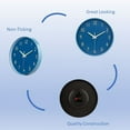thumbnail image 5 of Midnight Blue Wall Clock with Silent Non Ticking Movement and Glow in The Dark Numbers and Hands by Timely Furnishings, 5 of 8