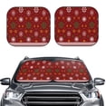 thumbnail image 2 of Goofa Merry Christmas Pattern 2 Piece Car Windshield Sun Shade Foldable | Front Windshield Shade for Sun, Heat and UV Rays | Sunshade for Car Front Window-Large, 2 of 7