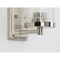 thumbnail image 6 of Fawcett Collection One-Light Brushed Nickel Clear Patterned Glass Transitional Bath Vanity Light, 6 of 9