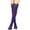 Purple, variant on Harpily Womens Thigh High Socks Thigh High Plain Fabric with Christmas Themed Print Over The Knee Socks for Party Wear or Daily Use