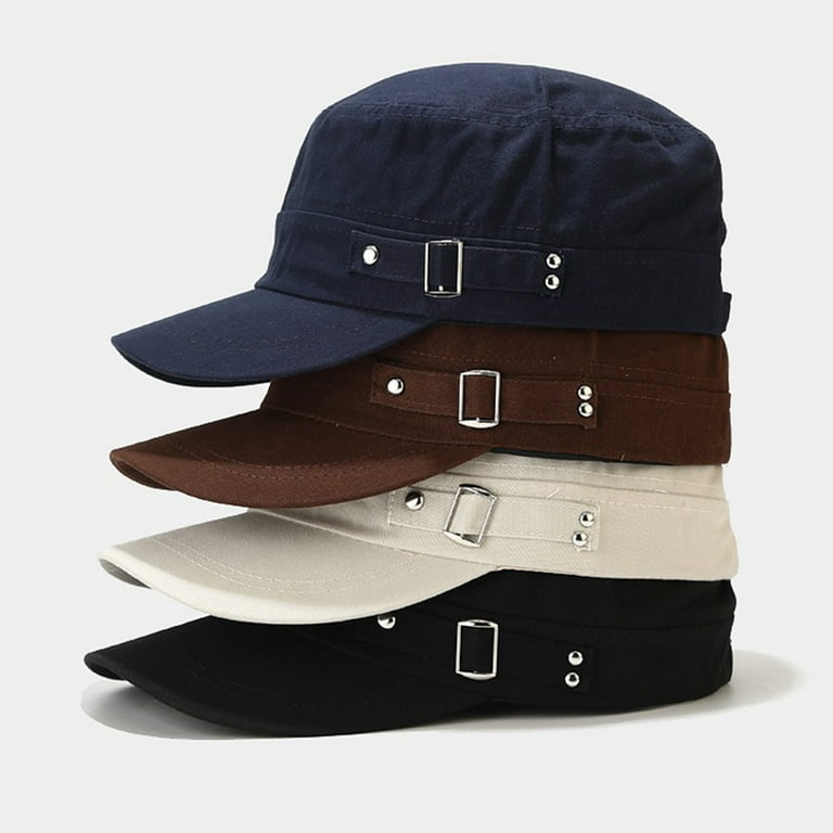 HEQU Men Vintage Army Denim Baseball Cap Cotton Cadet Hat