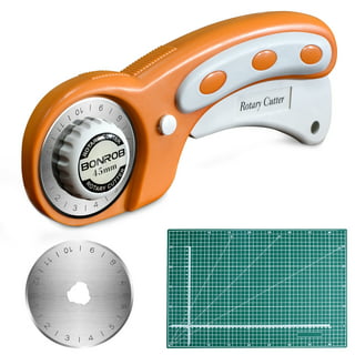 Rotary Cutter Set, Audab Self Healing Sewing Mats Rotary Cutter and Mat  45mm Rotary Fabric Cutter Set with 2 Blades Rotary Cutting Mat for Crafts