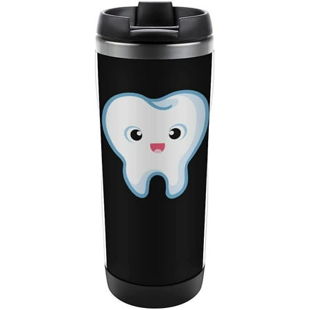 

Teeth Dentist Dentistry Dental Stainless Steel Tumbler with Lid Double Wall Printed Cup Travel Mug 380ML