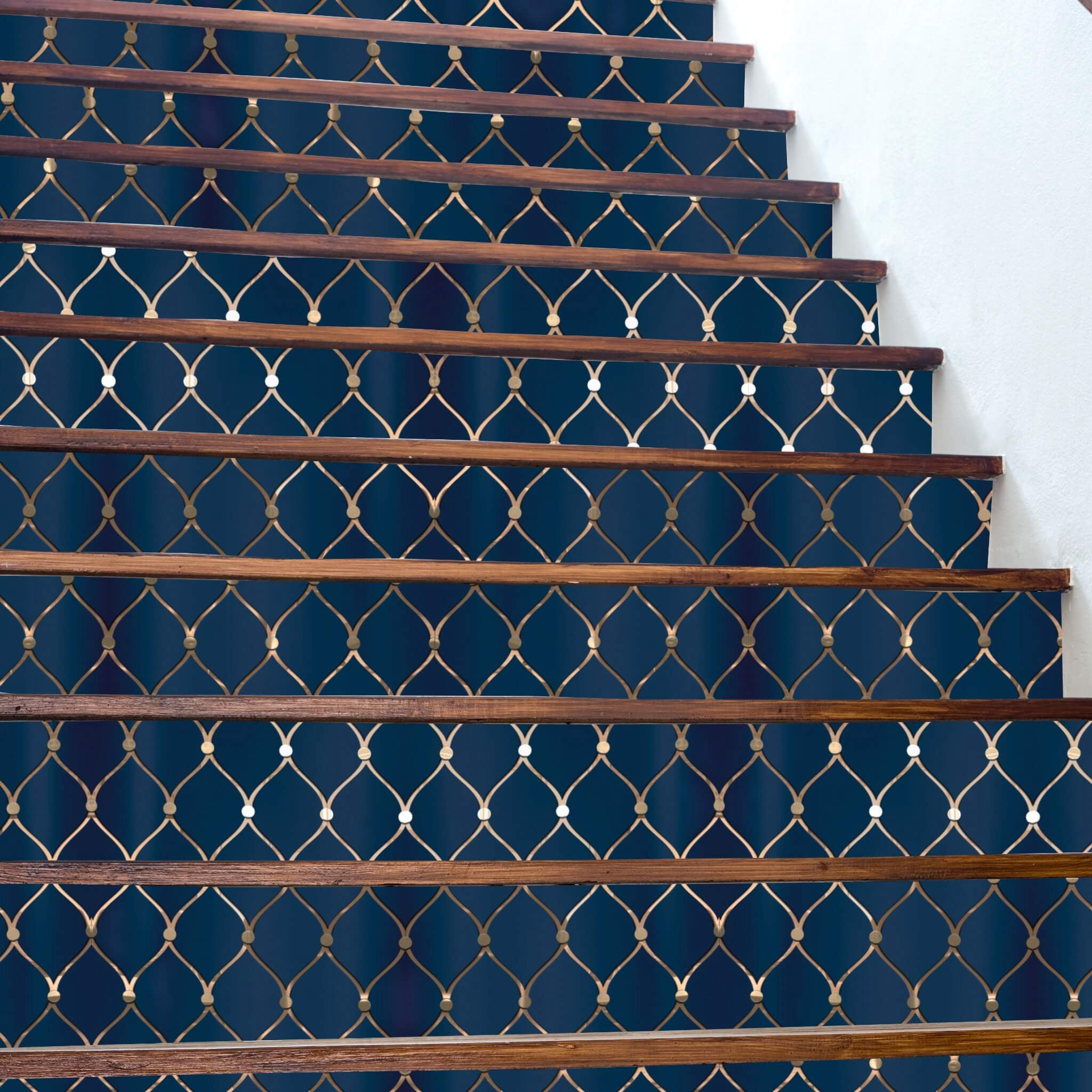 Peel and Stick Craft Paper. Navy Diamond Print. 12-Pack of Luxury Peel and Stick Panels. Embossed Peel and Stick Paper for Art Projects, Crafts, DIY Wedding, Accent Wallpaper and More