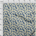 thumbnail image 3 of oneOone Cotton Jersey Medium Blue Fabric Floral Diy Clothing Quilting Fabric Print Fabric By Yard 58 Inch Wide-aB, 3 of 5