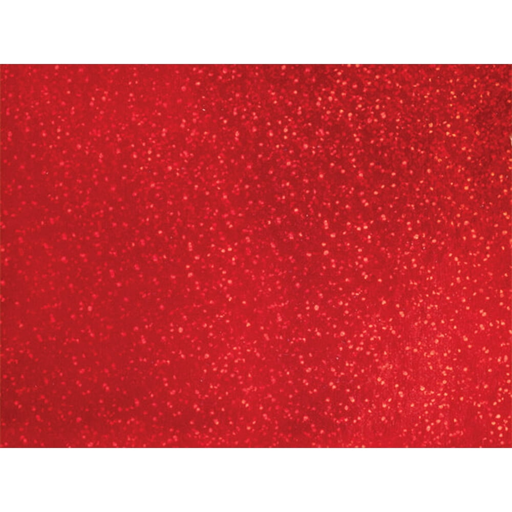 Pack of 1, Solid Red Holographic, 30" x 50' Wrapping Paper Roll For