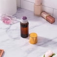 thumbnail image 4 of ACDANC 1.7Oz Large Amber Glass Roll on Bottles for Essential Oils Perfume Refillable Roller Ball Applicator Empty Deodorant Containers with Purple Crystal Rollerball, 4 of 7