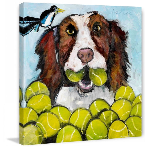 Marmont Hill "Tara Likes Tennis" by Tori Campisi Painting Print on Canvas