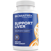 BIOMATRIX Liver Support Cleanse Detox & Repair Supplement with Milk Thistle, Artichoke Leaf Extract, L-Methionine, & L-Taurine - Assists in Liver Detox, Tissue Repair (90 Capsules)