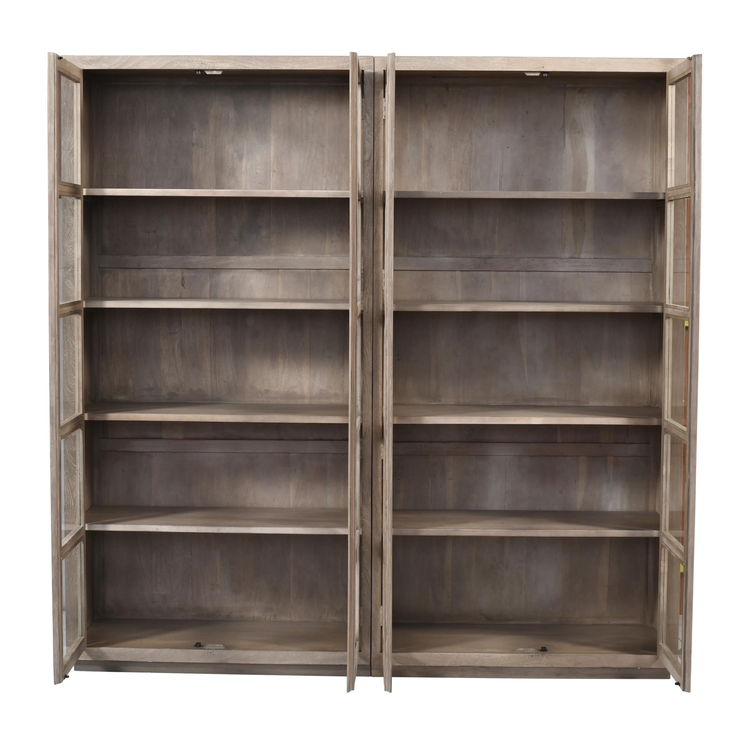 Argyle Bookcase in Modern Light Ash Ivory Finish on Reclaimed Solid Wood