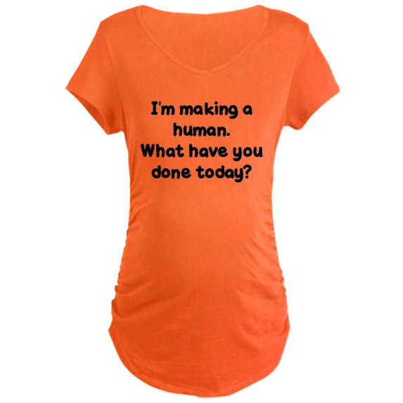 CafePress - Making A Human Maternity T Shirt - Maternity Dark T-Shirt