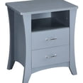 thumbnail image 2 of Grey Rectangle Nightstand with Drawer Feature | Bedroom Storage for Daily Necessities | Experience Smooth 3/4 Extension Drawer Glides, 2 of 4