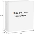 2'' 3 Ring Binder, Standard 2inch Round Ring Binder Fit Letter Size