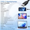 thumbnail image 4 of PYYNA-USB C Headphones Wired - USB-C/Type C Over Ear Headphone with Microphone, HD Stereo Sound - Foldable & Lightweight Black Wired Headphone for iPhone 15-16/Samsung/Type-C Laptop/Tablet, 4 of 4