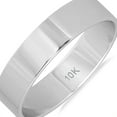 thumbnail image 3 of SZUL Women's 4mm Flat Comfort Fit Wedding Band in 10k White Gold, 3 of 4