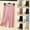 Pink, variant on SBYOJLPB Women's Capris Pants Elastic Waist Leisure Home Solid Color Cropped Pants