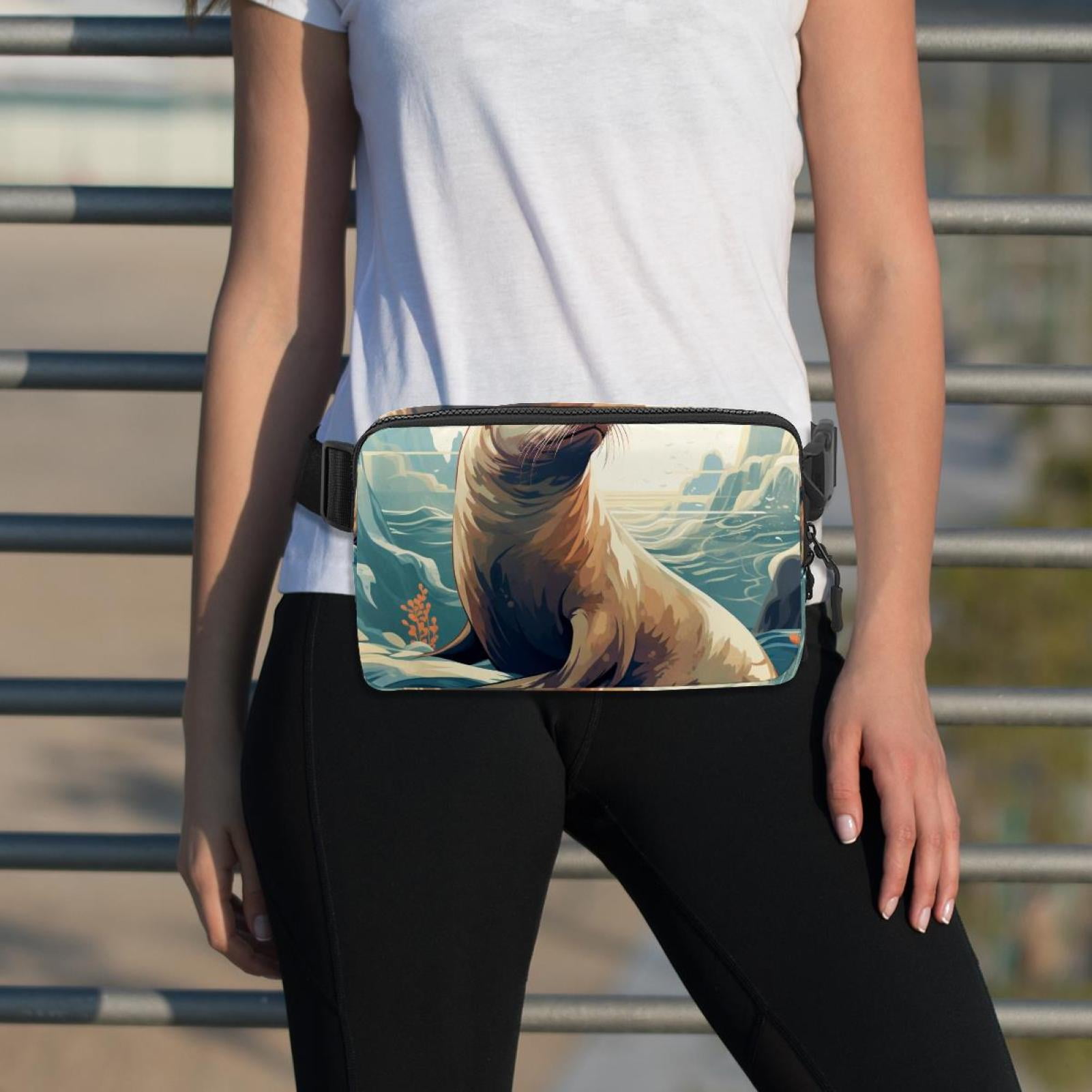 Sea lion Lightweight Adjustable Waist Pack with Extension Strap - Unisex Fanny Pack Money Belt