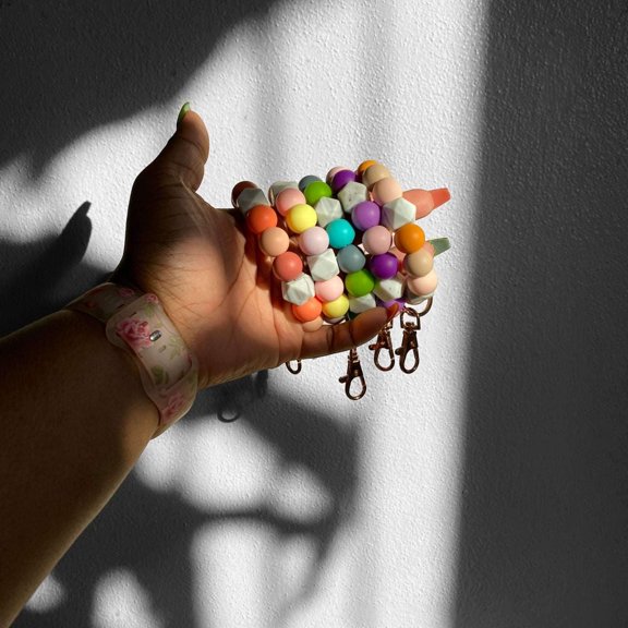Aesthetic Vibes Chunky Silicone Beaded Keychain