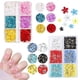 thumbnail image 1 of 3D Flower Nail Art Charms Acrylic Resin Flowers Nail Design Rhinestones Kit with Silver Gold Nail Beads, 1 of 5