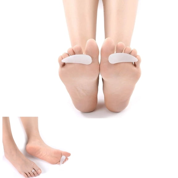 Artrylin Gel Hammer Toe Crest Cushions,4Pair/8Pcs Right/Left Hammertoe Gel Support Pads,Straightener and Corrector for Curled Curved Crooked Overlapping,Clubbed Claw&Mallet Toes Curling Relief
