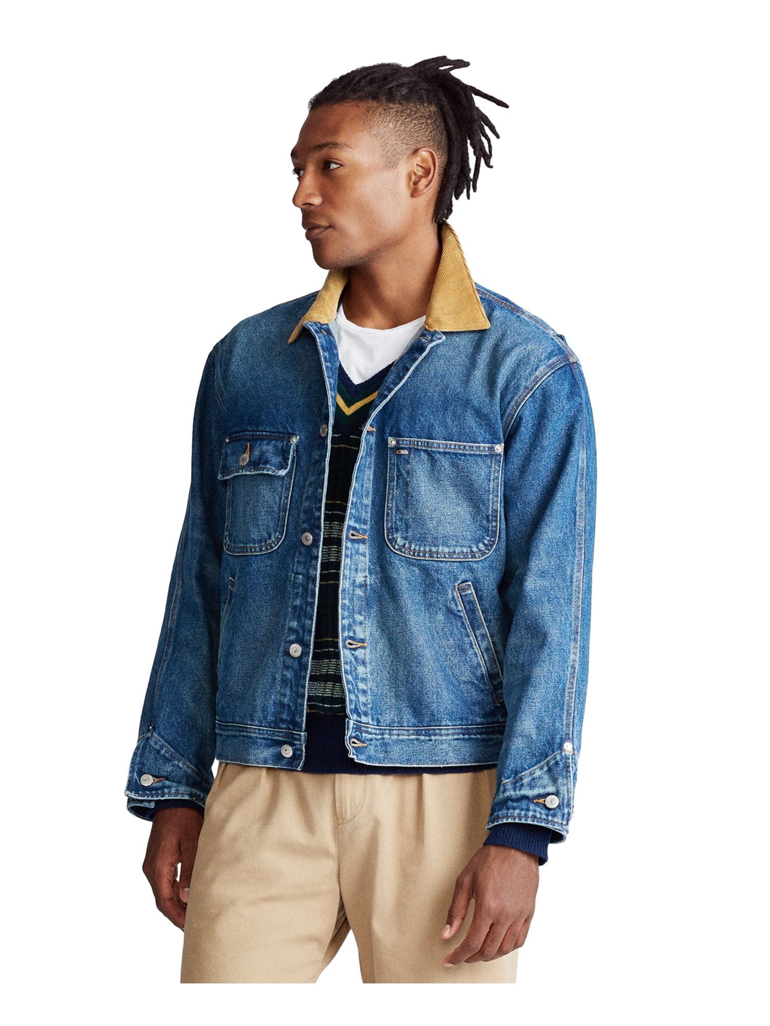 RALPH LAUREN Mens Blue Denim Denim 