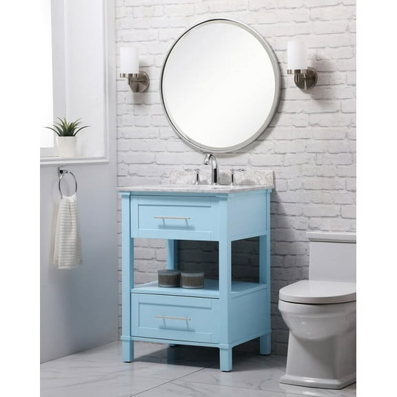 Lucia 25" Powder Blue Single Bathroom vanity