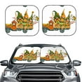 thumbnail image 2 of Naloa Thanksgiving Truck 2 Piece Foldable Car Sun Shades, Car Windshield Sunshade, Front Window Sunshade for Car, Truck, SUV - Small, 2 of 7