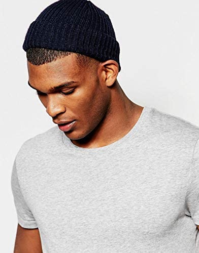 Cuffed Short Knit Fisherman Beanie 
