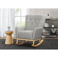 thumbnail image 3 of Delta Children Casey Rocking Chair, French Grey/Natural, 3 of 11