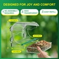 thumbnail image 3 of WLGJL Clear Acrylic Window Bird Feeder with 4 Strong Suction Cups and Detachable Seed Tray, 3 of 5