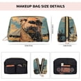 thumbnail image 5 of Xecao Playful Otter Tropical Beach Print Fashion Makeup PVC Bag Large Capacity Travel Cosmetic Bag for Women Organizer Toiletry Clutch, 5 of 8