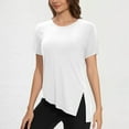 thumbnail image 2 of Camiseta de Manga Corta de las Mujeres, Camiseta de Cuello Redondo para Todas las Estaciones de Uso Diario, 2 of 7