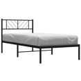 thumbnail image 2 of vidaXL Metal Bed Frame with Headboard Black 100x190 cm, 2 of 5