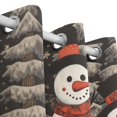 thumbnail image 3 of Trees Christmas Snowman 54×55 Inch Black Out Curtains 2 Packs Aesthetic for Bedroom Living Room Sliding Glass Doors Kitchen Windows, 3 of 5