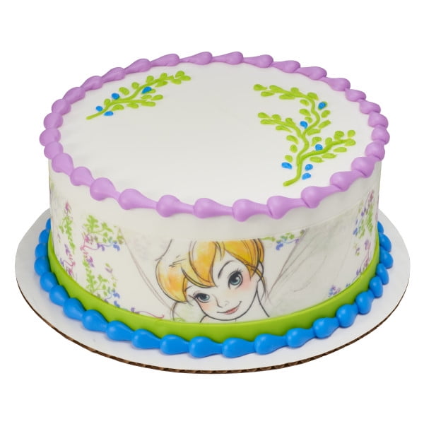 Tinkerbell Image Edible Cake Border Side Strips Walmart